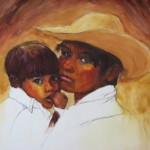 Migrant Workers, watercolor, 30" x 24", $995